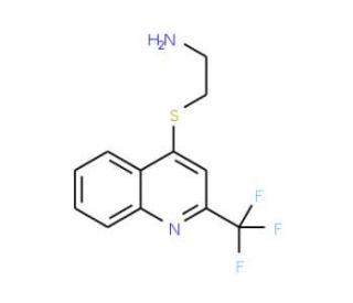 2-{[2-(Trifluoromethyl)-4-quinolyl]thio}ethylamine (CAS 175203-50-6) - chemical structure image