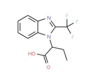2-(2-Trifluoromethyl-benzoimidazol-1-yl)-butyric acid - chemical structure image