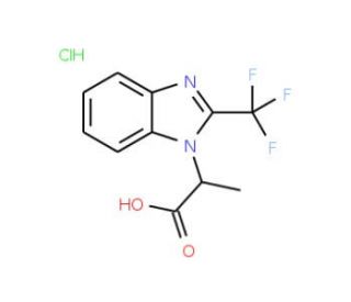 2-(2-Trifluoromethyl-benzoimidazol-1-yl)-propionic acid hydrochloride - chemical structure image
