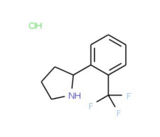 2-(2-(Trifluoromethyl)phenyl)pyrrolidine hydrochloride (CAS 524674-04-2) - chemical structure image