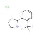 2-(2-(Trifluoromethyl)phenyl)pyrrolidine hydrochloride (CAS 524674-04-2) - chemical structure image