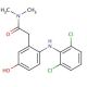 2-[(2′,6′-Dichlorophenyl)amino]-5-hydroxyphenyl-N,N-dimethylacetamide (CAS 698357-97-0) - chemical structure image