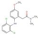 2-[(2′,6′-Dichlorophenyl)amino]-5-methoxyphenyl-N,N-dimethylacetamide (CAS 698357-92-5) - chemical structure image