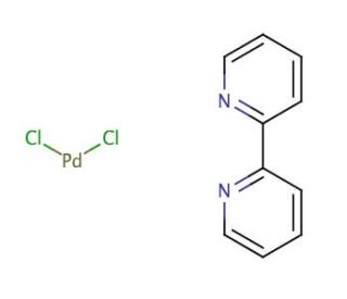 (2,2&prime;-Bipyridine)dichloropalladium(II) (CAS 14871-92-2) - chemical structure image