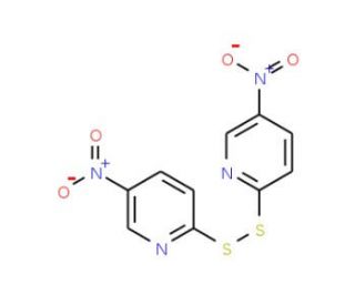 2,2&prime;-Dithiobis(5-nitropyridine) (CAS 2127-10-8) - chemical structure image