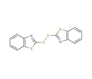 2,2&prime;-Dithiobis(benzothiazole) (CAS 120-78-5) - chemical structure image