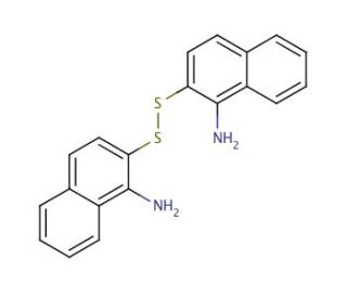 2,2&prime;-Dithiodi(1-naphthylamine) (CAS 38262-57-6) - chemical structure image