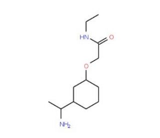 2-[3-(1-aminoethyl)phenoxy]-N-ethylacetamide - chemical structure image