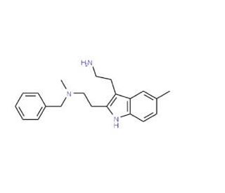 2-[3-(2-Aminoethyl)-5-methyl-1H-indol-2-yl]-N-benzyl-N-methylethanamine - chemical structure image