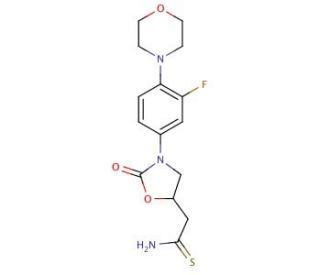 2-(3-(3-fluoro-4-morpholinophenyl)-2-oxooxazolidin-5-yl)ethanethioamide - chemical structure image