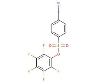 2,3,4,5,6-Pentafluorophenyl 4-cyanobenzenesulfonate - chemical structure image