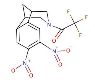 2,3,4,5-Tetrahydro-7,8-dinitro-3-(trifluoroacetyl)-1,5-methano-1H-3-benzazepine (CAS 230615-59-5) - chemical structure image