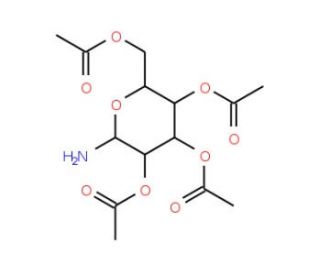 2,3,4,6-Tetra-O-acetyl-b-D-glucopyranosyl amine (CAS 51624-81-0) - chemical structure image