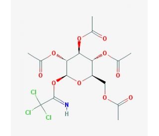 2,3,4,6-Tetra-O-acetyl-beta-D-glucopyranosyl 2,2,2-Trichloroacetimidate (CAS 92052-29-4) - chemical structure image