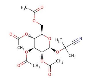 2,3,4,6-Tetra-O-acetyl Linamarin (CAS 66432-53-9) - chemical structure image