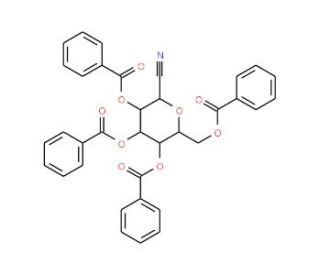 2,3,4,6-Tetra-O-benzoyl-b-D-glucopyranosyl cyanide (CAS 286369-05-9) - chemical structure image