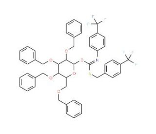 2,3,4,6-Tetra-O-benzyl-alpha-D-glucopyranosyl p-Trifluoromethylbenzylthio-N-(p-trifluoromethylphenyl)formimidate (CAS 468095-