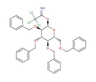 2,3,4,6-Tetra-O-benzyl-&alpha;-D-glucopyranosyl trichloroacetimidate (CAS 74808-09-6) - chemical structure image