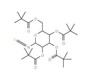 2,3,4,6-Tetra-O-pivaloyl-&beta;-D-glucopyranosyl isothiocyanate (CAS 958300-06-6) - chemical structure image