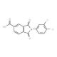 2-(3,4-Dichloro-phenyl)-1,3-dioxo-2,3-dihydro-1H-isoindole-5-carboxylic acid - chemical structure image
