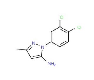 2-(3,4-Dichloro-phenyl)-5-methyl-2H-pyrazol-3-ylamine (CAS 76606-68-3) - chemical structure image