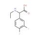 2-(3,4-difluorophenyl)-2-(ethylamino)acetic acid - chemical structure image