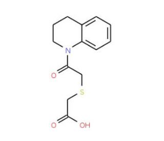 [2-(3,4-Dihydro-2H-quinolin-1-yl)-2-oxo-ethylsulfanyl]acetic acid - chemical structure image