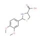 2-(3,4-Dimethoxyphenyl)-1,3-thiazolidine-4-carboxylic acid (CAS 72678-92-3) - chemical structure image