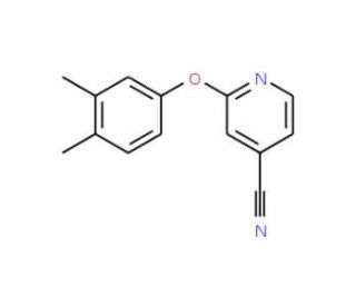 2-(3,4-dimethylphenoxy)isonicotinonitrile - chemical structure image