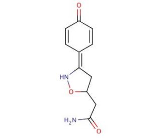 2-[3-(4-Hydroxy-phenyl)-4,5-dihydro-isoxazol-5-yl]-acetamide - chemical structure image