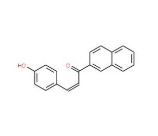 2-[3-(4-Hydroxyphenyl)acryloyl]naphthalene (CAS 57221-63-3) - chemical structure image