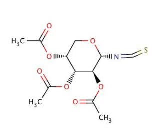 2,3,4-Tri-O-acetyl-&alpha;-D-arabinopyranosyl isothiocyanate (CAS 62414-75-9) - chemical structure image