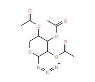 2,3,4-Tri-O-acetyl-&beta;-D-xylopyranosyl azide (CAS 53784-33-1) - chemical structure image