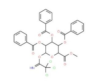 2,3,4-Tri-O-benzoyl-a-D-glucuronide methyl ester trichloroacetimidate (CAS 169557-99-7) - chemical structure image
