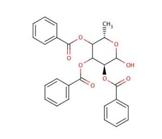 2,3,4-Tri-O-benzoyl-L-fucopyranose (CAS 485821-70-3) - chemical structure image