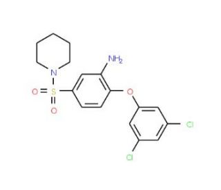 2-(3,5-dichlorophenoxy)-5-(piperidin-1-ylsulfonyl)aniline - chemical structure image