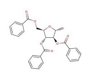 2,3,5-Tri-O-benzoyl-&alpha;-D-arabinofuranosyl bromide (CAS 4348-68-9) - chemical structure image