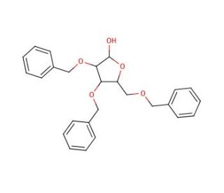 2,3,5-Tri-O-benzyl-&beta;-D-arabinofuranose (CAS 60933-68-8) - chemical structure image