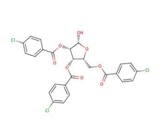 2,3,5-Tri-O-p-chlorobenzoyl-D-ribofuranoside - chemical structure image