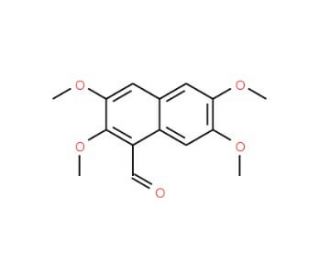 2,3,6,7-Tetramethoxy-1-naphthalenealdehyde (CAS 33033-34-0) - chemical structure image