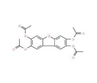 2,3,7,8-Tetraacetoxydibenzofuran (CAS 145386-12-5) - chemical structure image