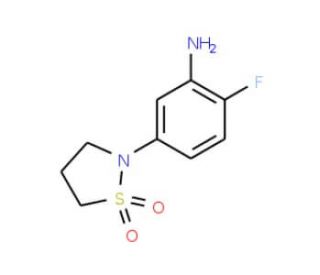 2-(3-amino-4-fluorophenyl)-1&lambda;{6},2-thiazolidine-1,1-dione - chemical structure image
