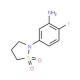 2-(3-amino-4-fluorophenyl)-1λ{6},2-thiazolidine-1,1-dione - chemical structure image