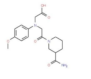 [{2-[3-(Aminocarbonyl)piperidin-1-yl]-2-oxoethyl}(4-methoxyphenyl)amino]acetic acid - chemical structure image