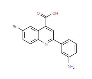 2-(3-aminophenyl)-6-bromoquinoline-4-carboxylic acid - chemical structure image