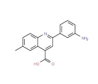 2-(3-aminophenyl)-6-methylquinoline-4-carboxylic acid - chemical structure image