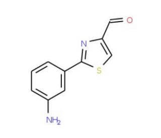 2-(3-Aminophenyl)thiazole-4-carbaldehyde (CAS 885278-99-9) - chemical structure image