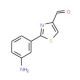 2-(3-Aminophenyl)thiazole-4-carbaldehyde (CAS 885278-99-9) - chemical structure image