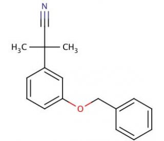 2-[3-(Benzyloxy)phenyl]-2-methylpropionitrile - chemical structure image