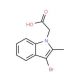 2-(3-bromo-2-methyl-1H-indol-1-yl)acetic acid - chemical structure image